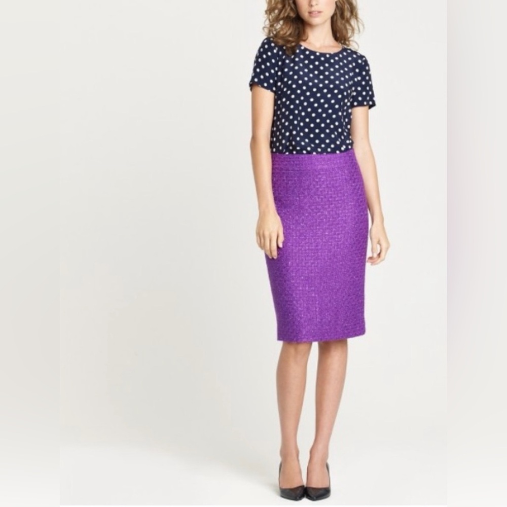 J. Crew Purple Lined Pencil Skirt size 10